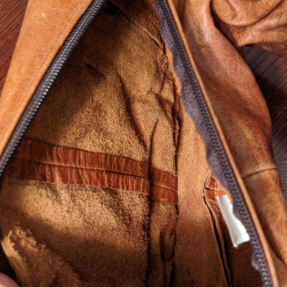 Carroll Leather & Suede Belt Bag in Cognac Color w/Black Unisex - Picture 9 of 16